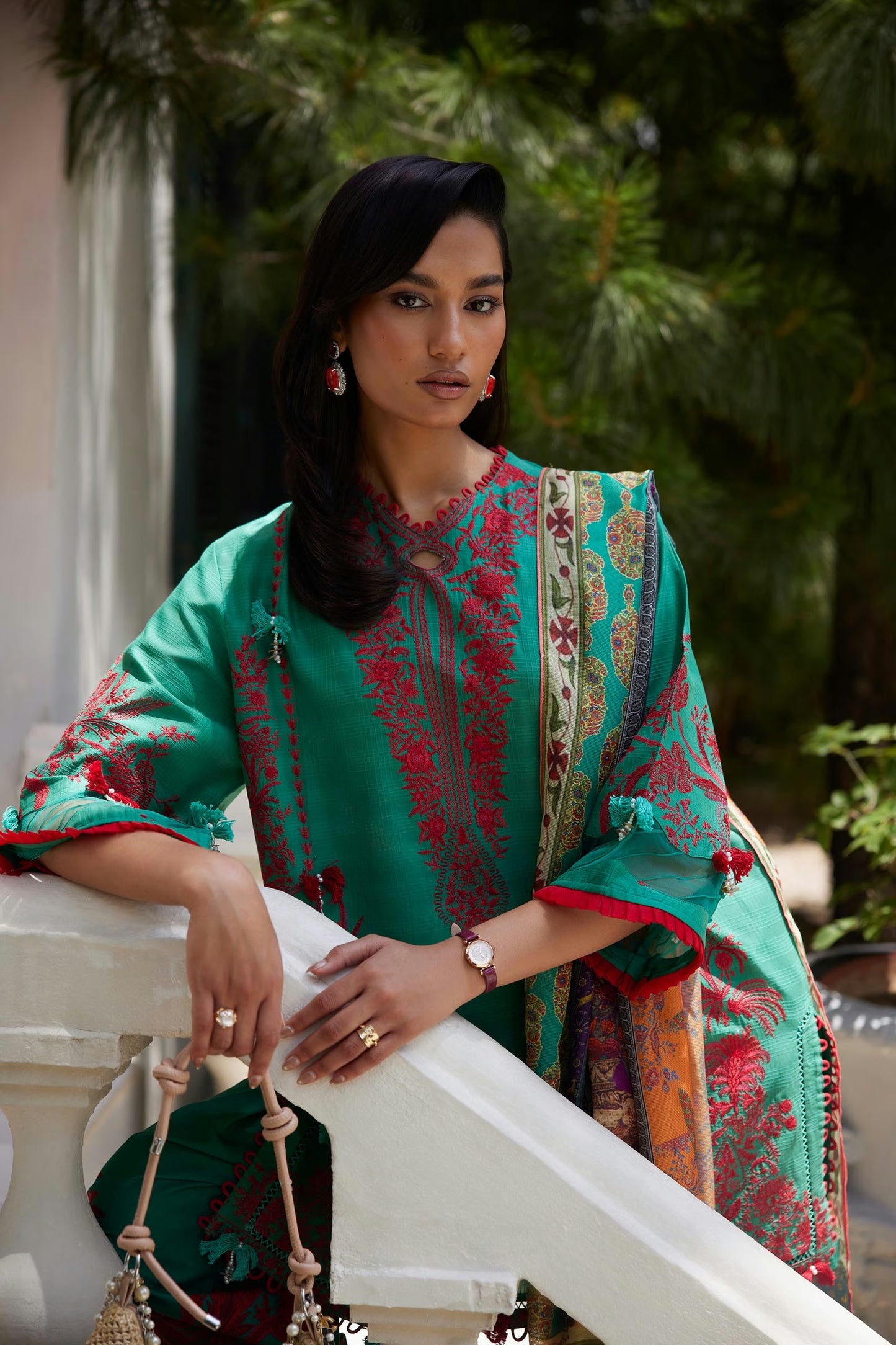 Sana Safinaz Unstitched Embroidered 3 Piece Muzlin Suit | M262-002a-dc