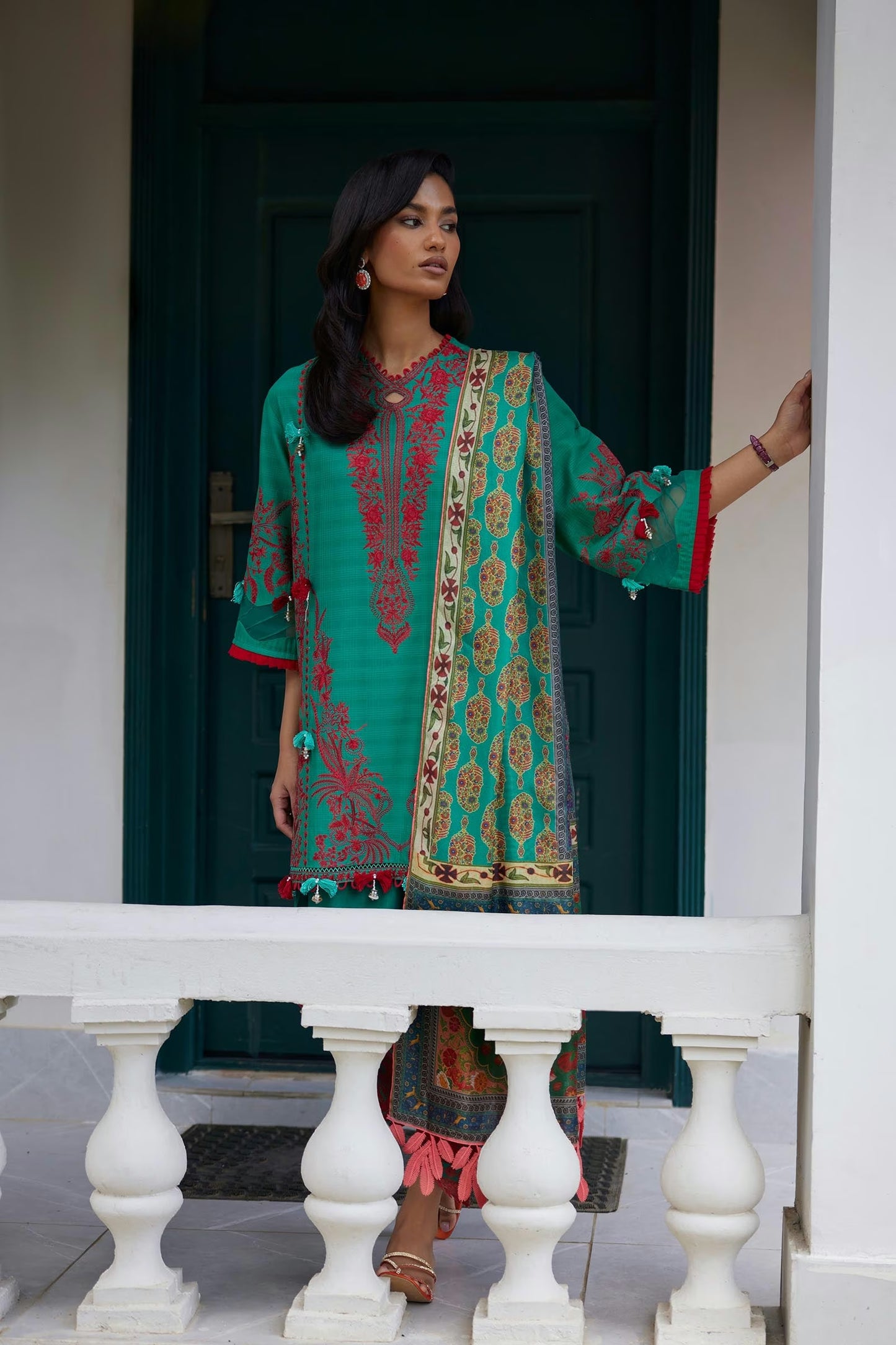 Sana Safinaz Unstitched Embroidered 3 Piece Muzlin Suit | M262-002a-dc