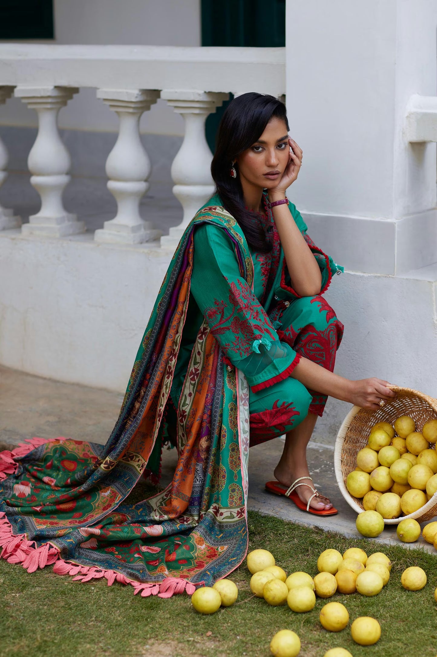 Sana Safinaz Unstitched Embroidered 3 Piece Muzlin Suit | M262-002a-dc
