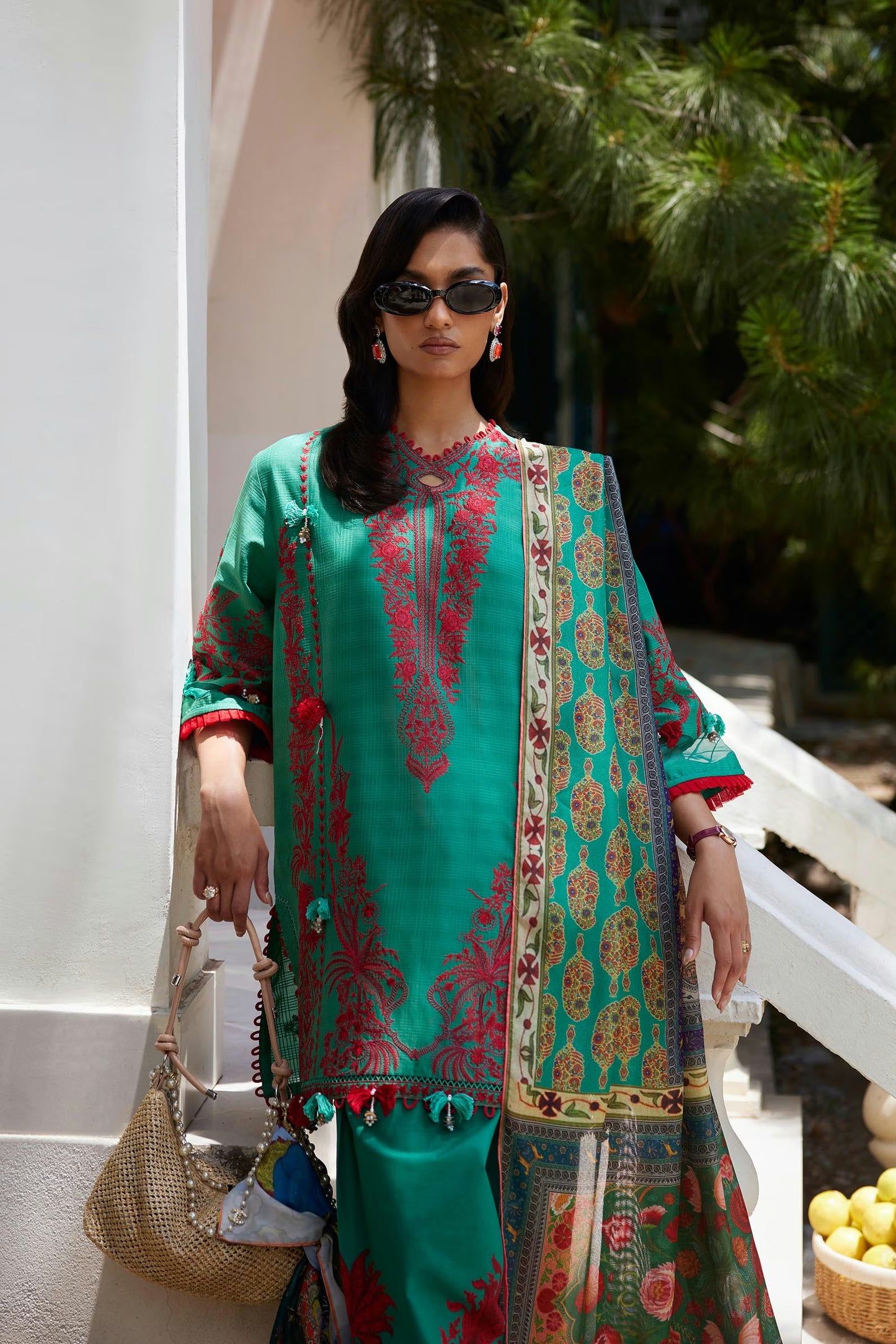 Sana Safinaz Unstitched Embroidered 3 Piece Muzlin Suit | M262-002a-dc