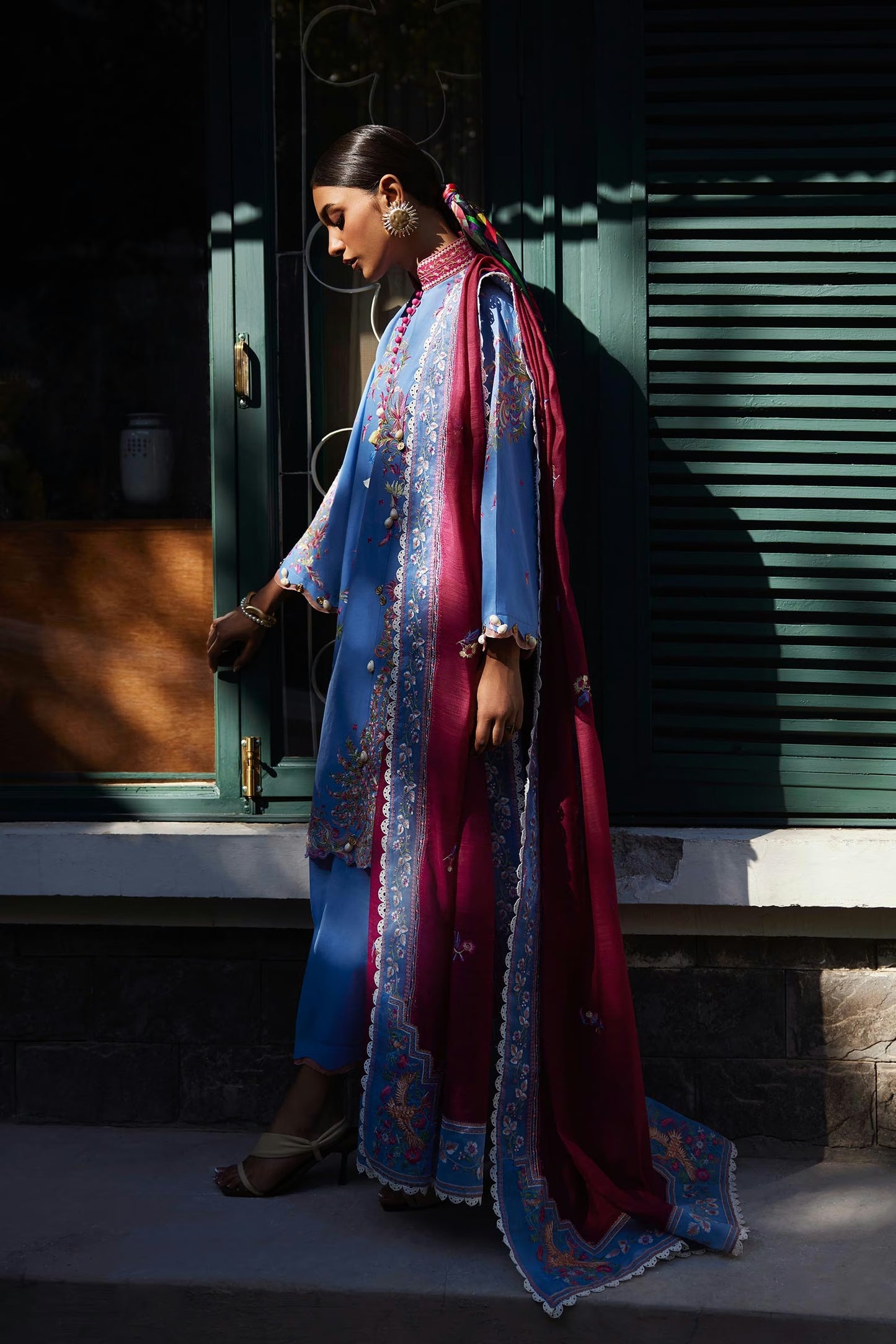 Sana Safinaz Unstitched Embroidered 3 Piece Muzlin Suit | M262-016a-dc