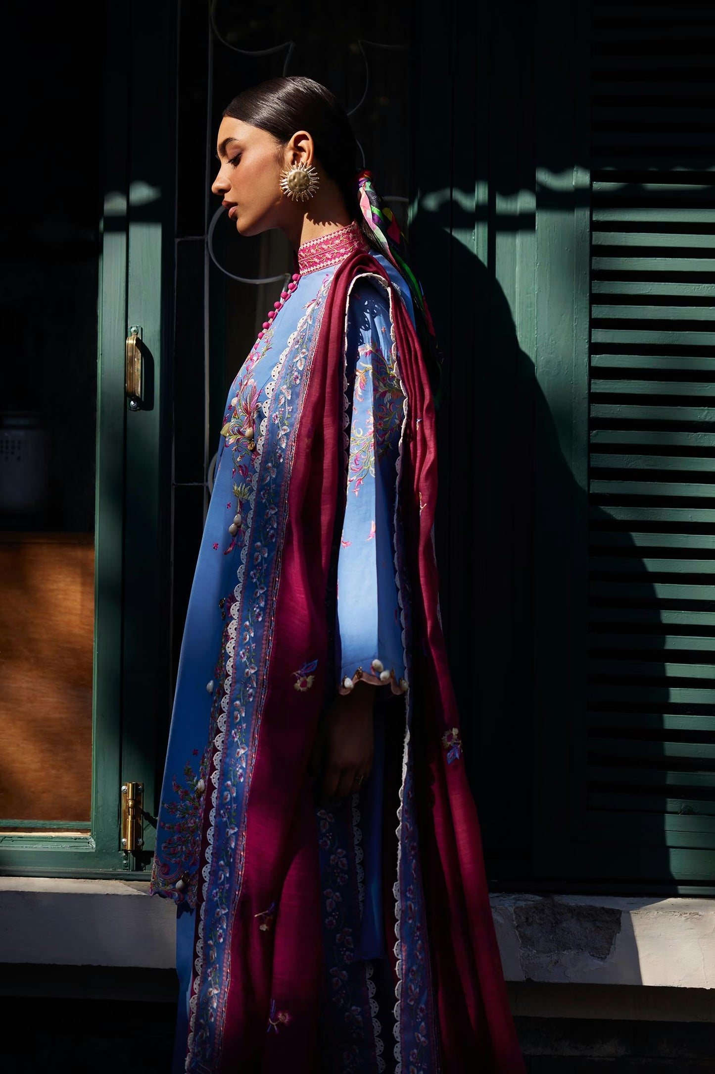 Sana Safinaz Unstitched Embroidered 3 Piece Muzlin Suit | M262-016a-dc
