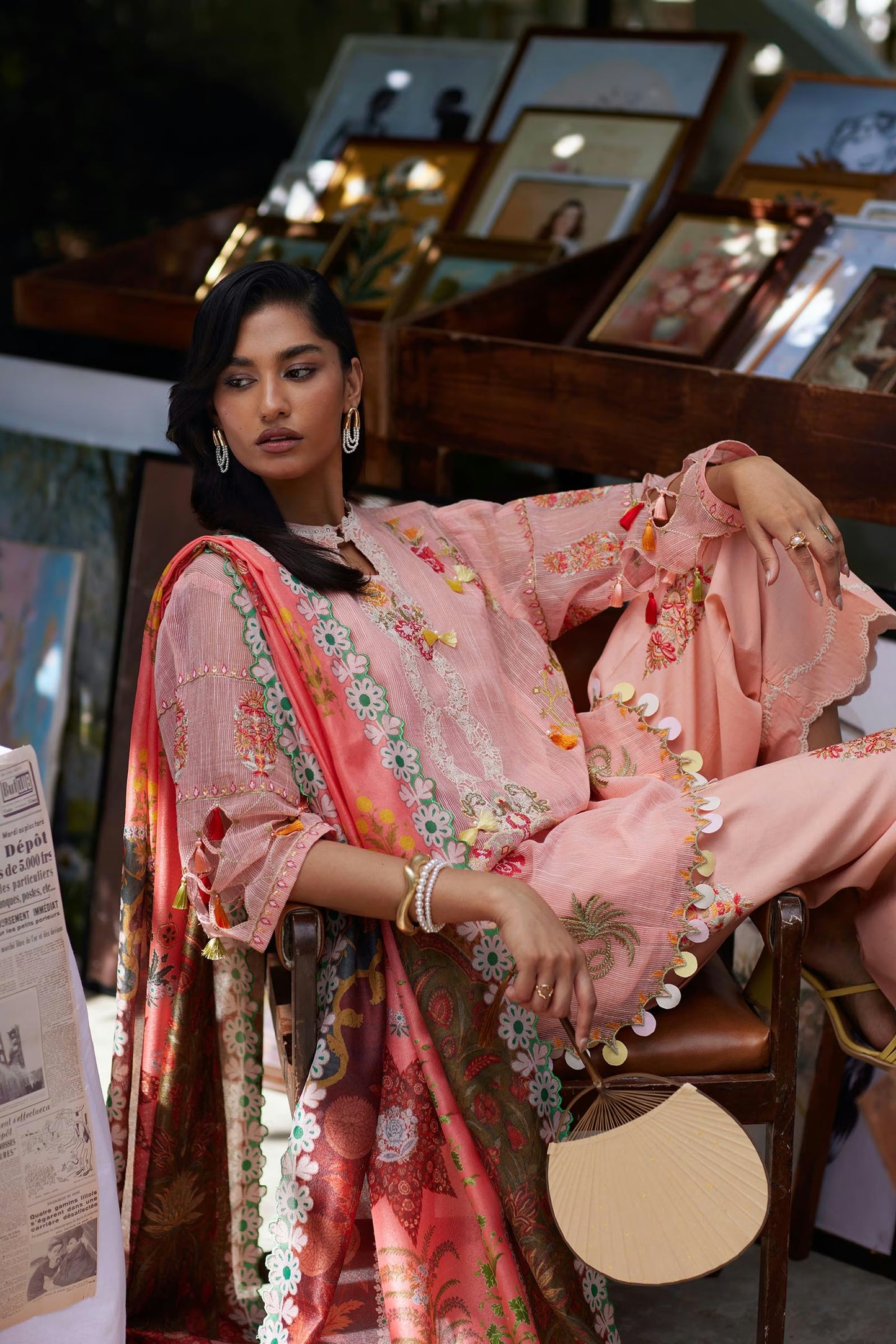 Sana Safinaz Unstitched Embroidered 3 Piece Muzlin Suit | M262-019b-cv