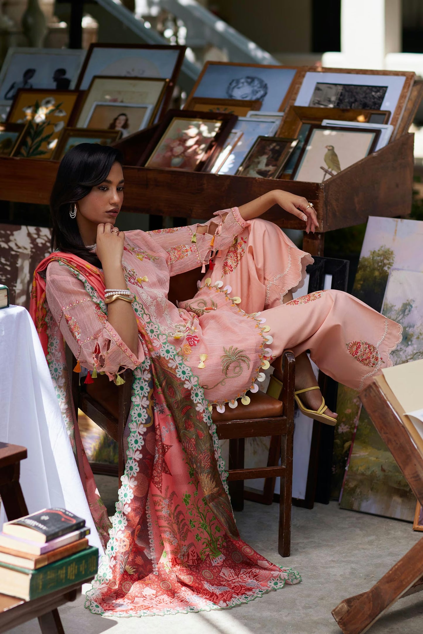 Sana Safinaz Unstitched Embroidered 3 Piece Muzlin Suit | M262-019b-cv