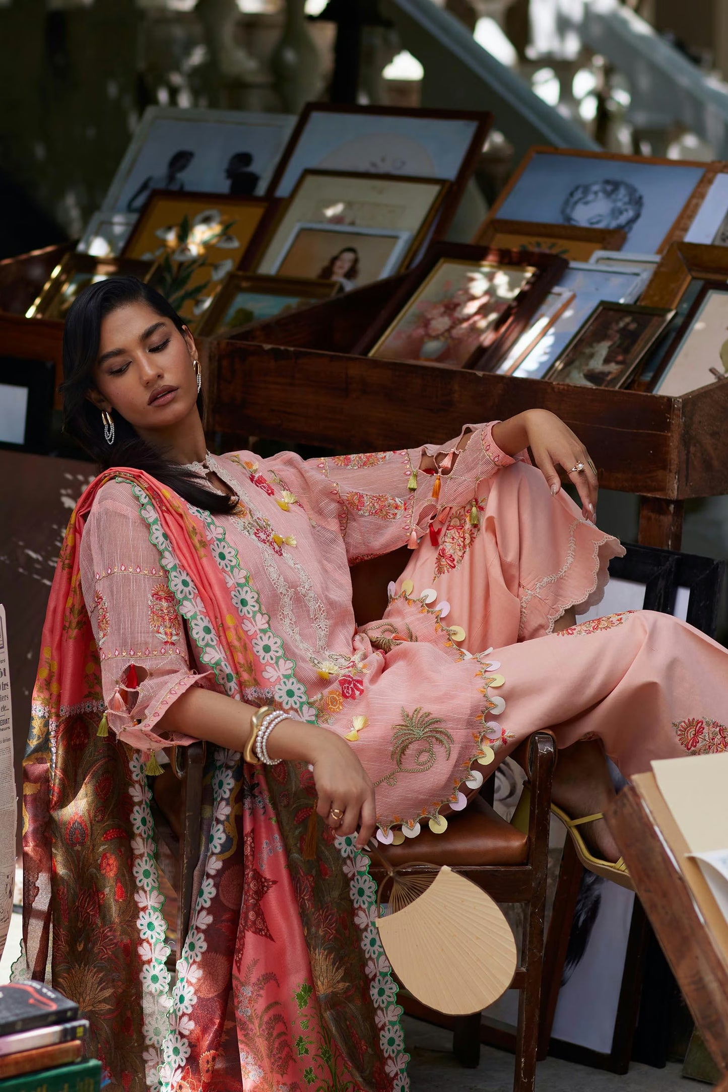 Sana Safinaz Unstitched Embroidered 3 Piece Muzlin Suit | M262-019b-cv