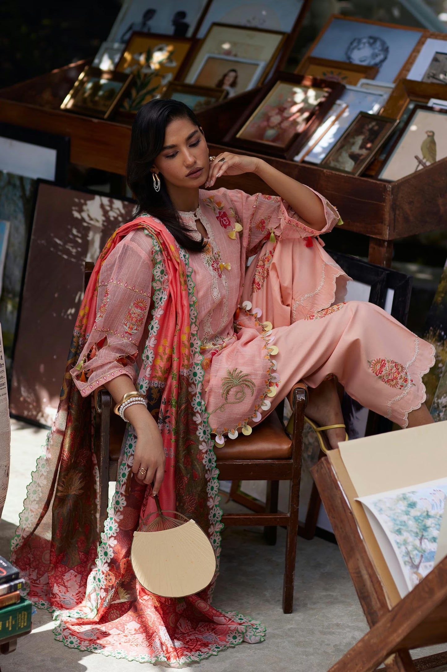 Sana Safinaz Unstitched Embroidered 3 Piece Muzlin Suit | M262-019b-cv