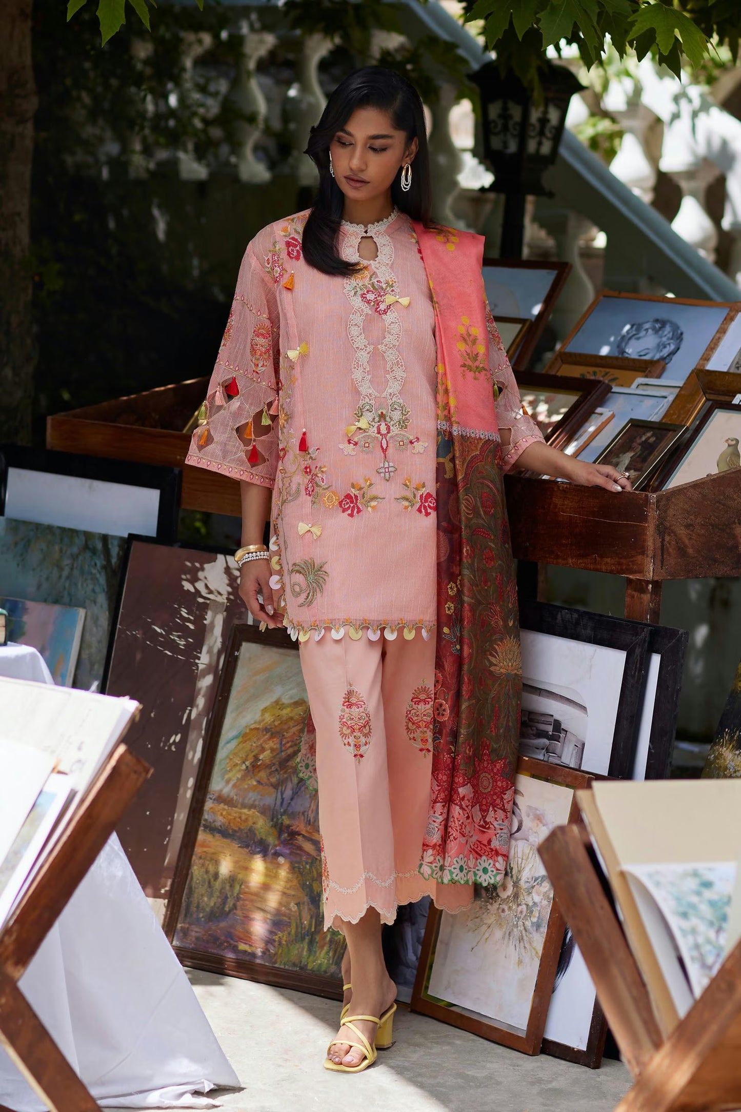 Sana Safinaz Unstitched Embroidered 3 Piece Muzlin Suit | M262-019b-cv