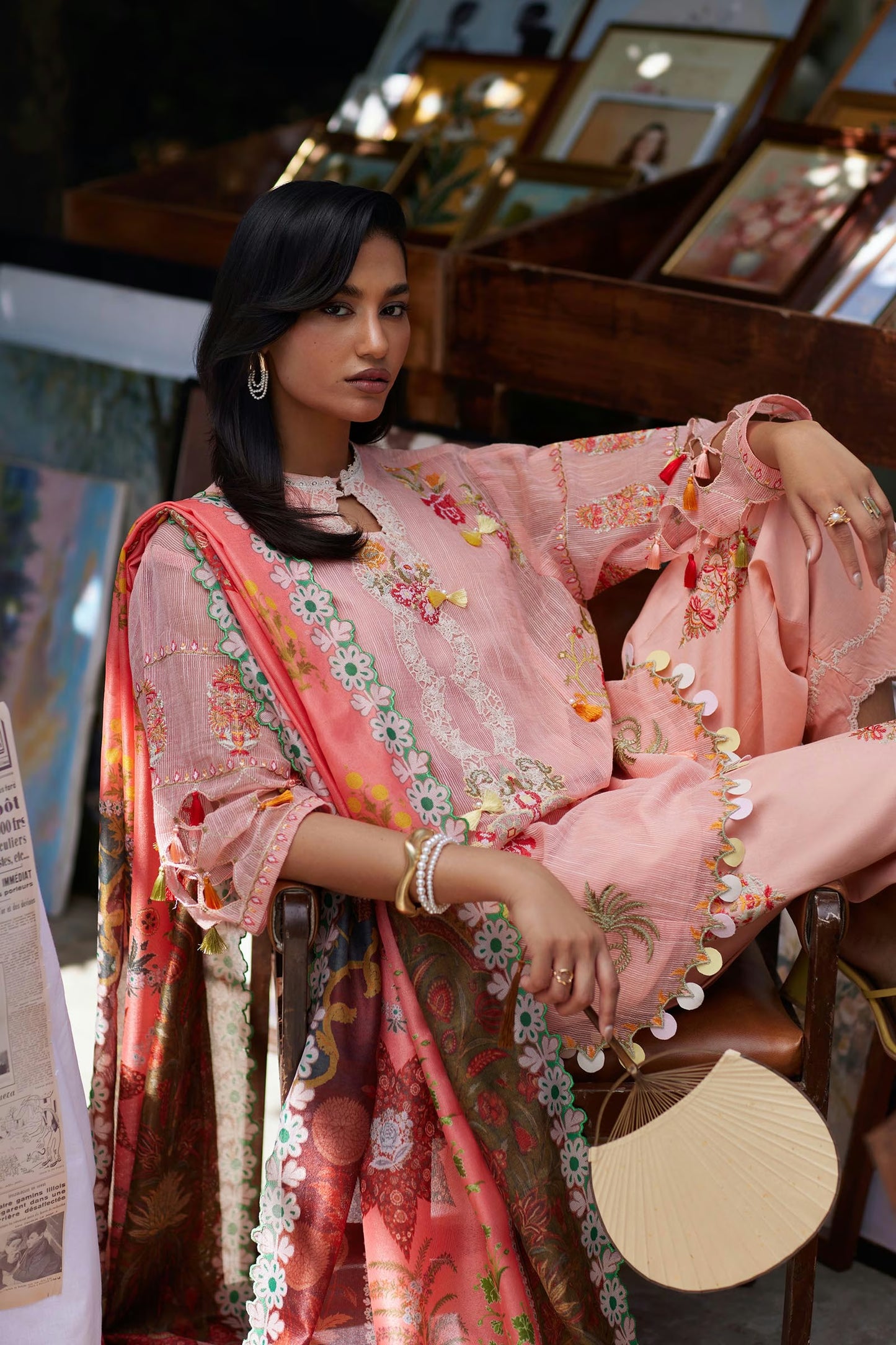 Sana Safinaz Unstitched Embroidered 3 Piece Muzlin Suit | M262-019b-cv