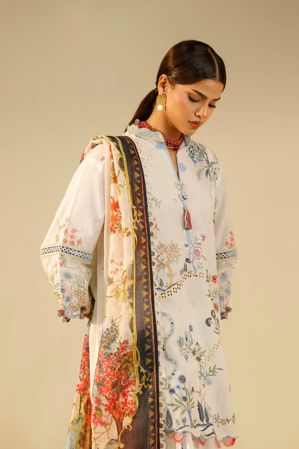Sana Safinaz Unstitched Embroidered 3 Piece Muzlin Suit | M262-003a-ch