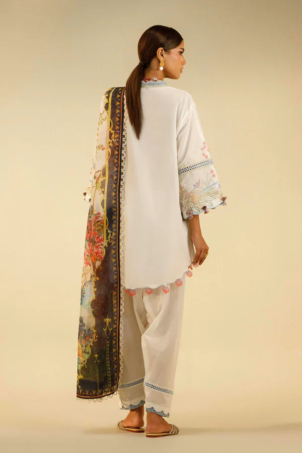 Sana Safinaz Unstitched Embroidered 3 Piece Muzlin Suit | M262-003a-ch