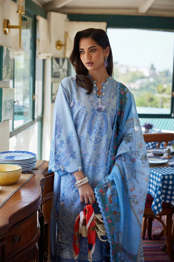 Sana Safinaz Unstitched Embroidered 3 Piece Muzlin Suit | M262-004a-dc