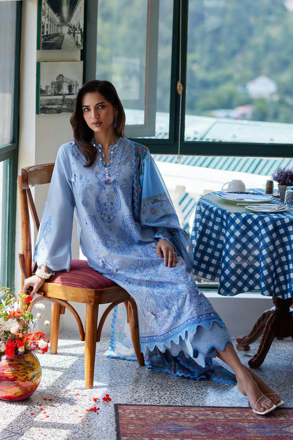 Sana Safinaz Unstitched Embroidered 3 Piece Muzlin Suit | M262-004a-dc