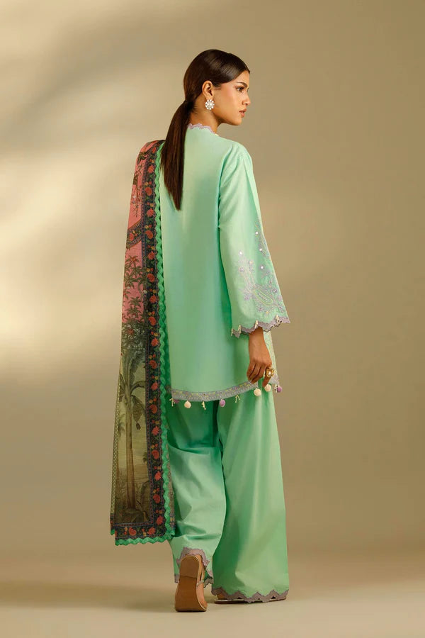 Sana Safinaz Unstitched Embroidered 3 Piece Muzlin Suit | M262-004b-dc