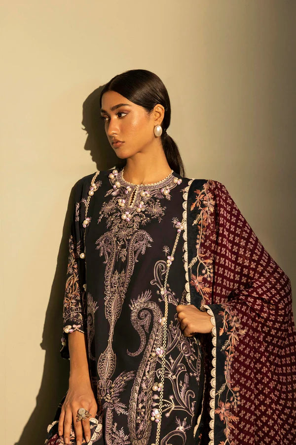 Sana Safinaz Unstitched Embroidered 3 Piece Muzlin Suit | M262-005b-cj
