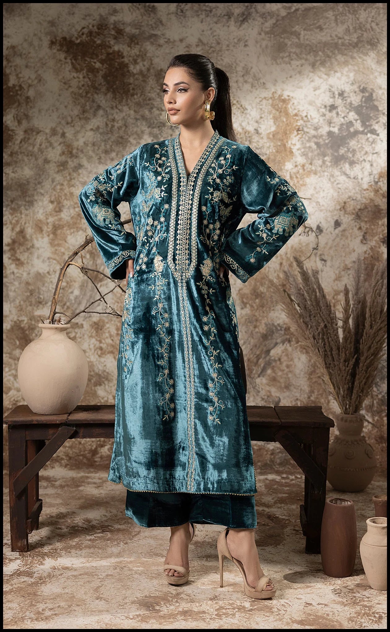 Sumaira Aurangzeb A Velvet Affair'24 - Teal Aura