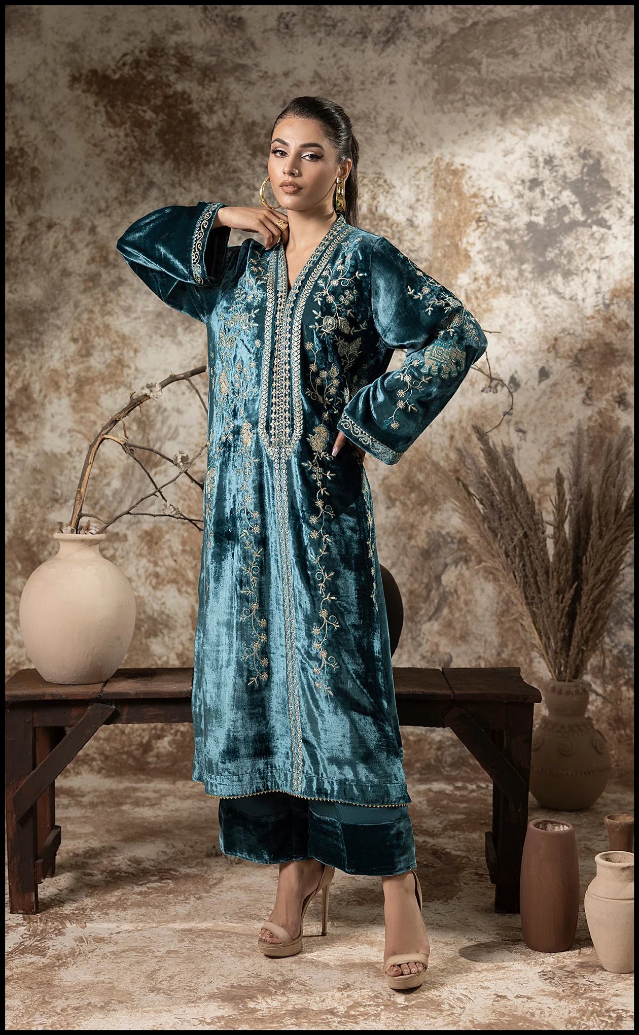 Sumaira Aurangzeb A Velvet Affair'24 - Teal Aura