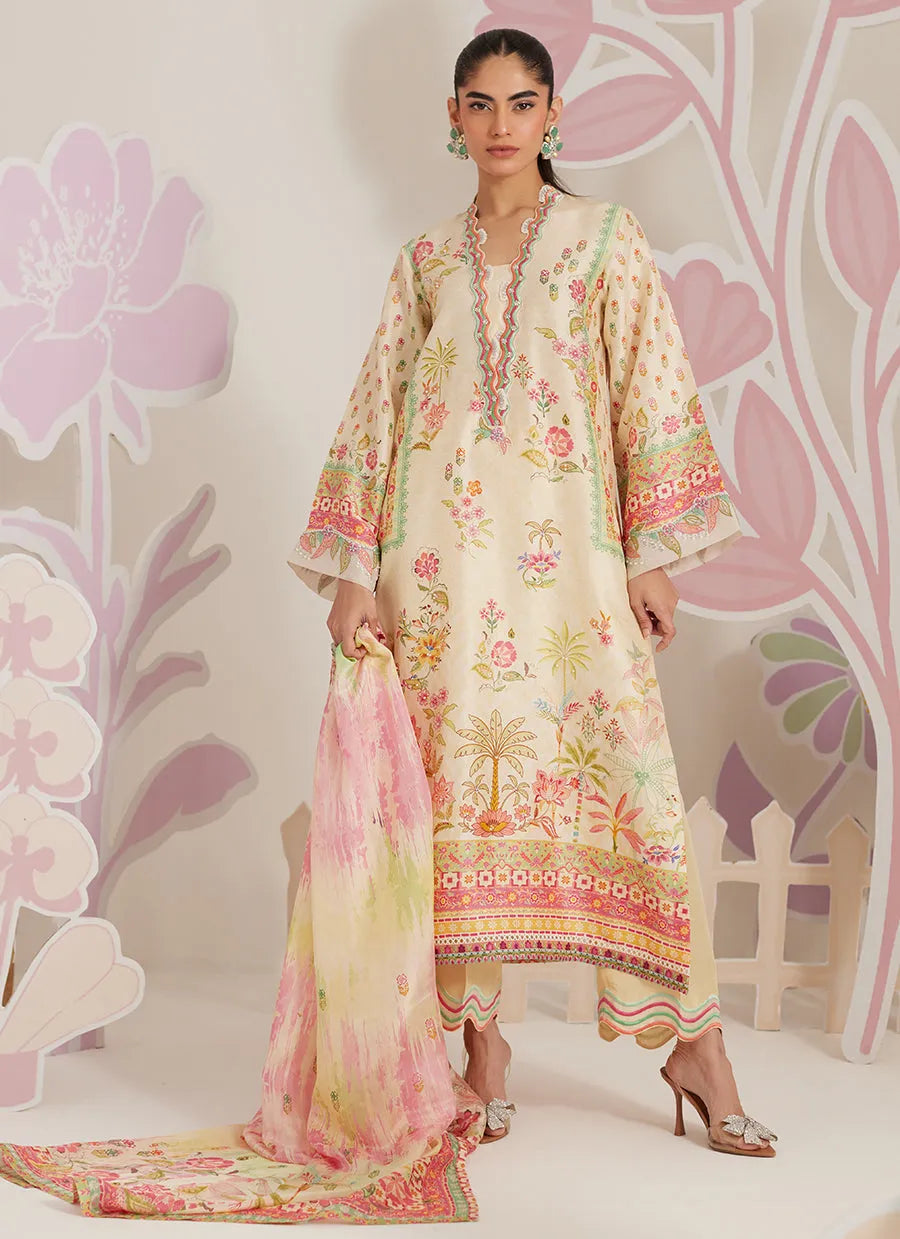 Farah Talib Aziz Ramadan Eid Frou Frou '26 - Zelara Shirt And Dupatta