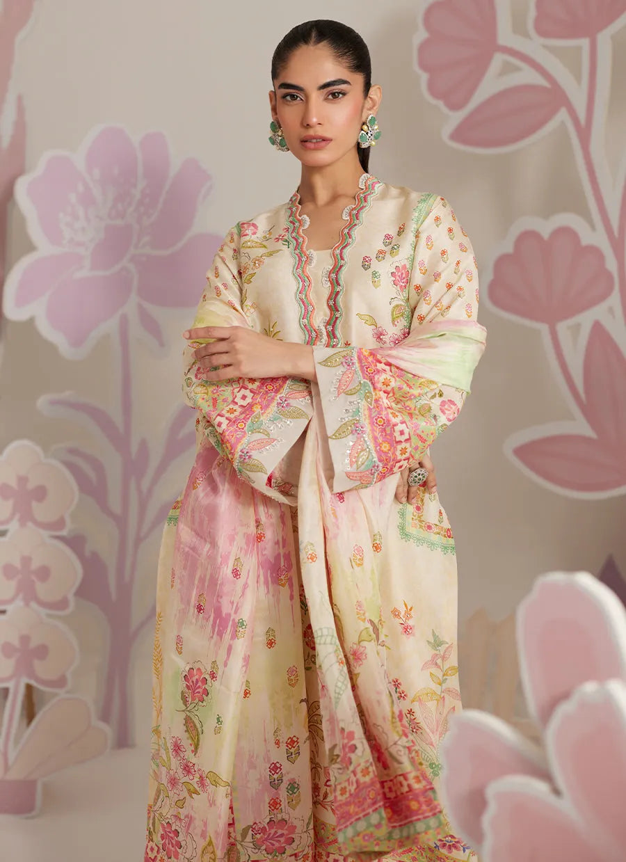 Farah Talib Aziz Ramadan Eid Frou Frou '26 - Zelara Shirt And Dupatta