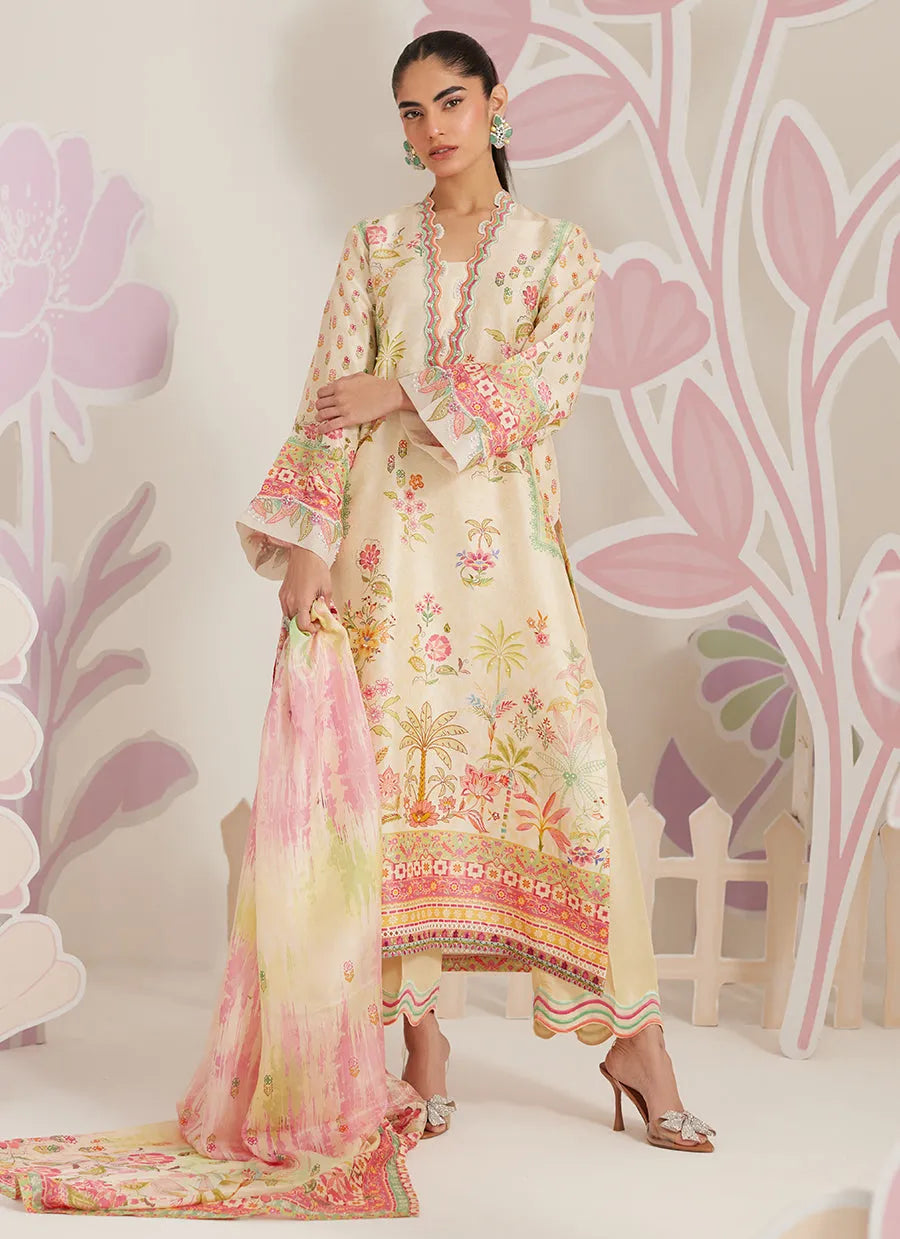 Farah Talib Aziz Ramadan Eid Frou Frou '26 - Zelara Shirt And Dupatta
