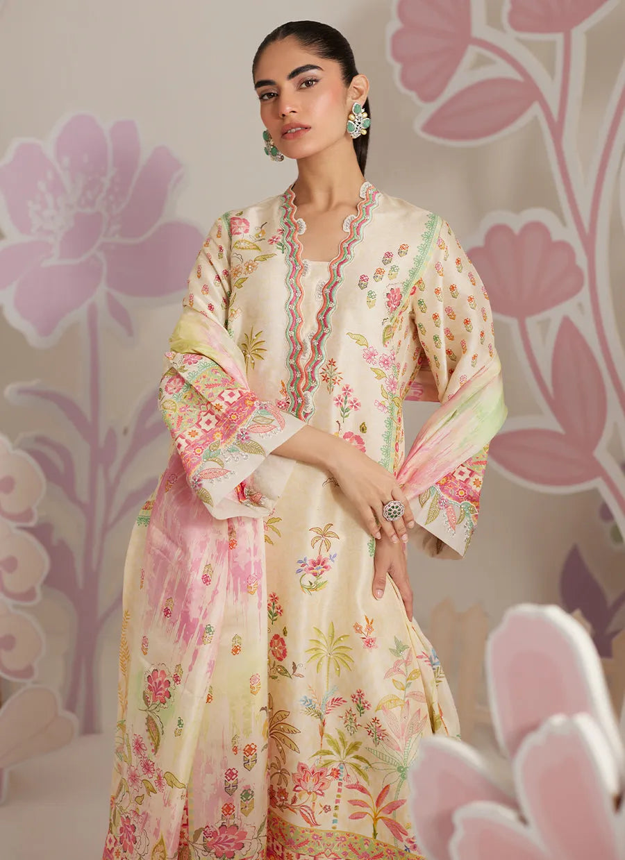 Farah Talib Aziz Ramadan Eid Frou Frou '26 - Zelara Shirt And Dupatta