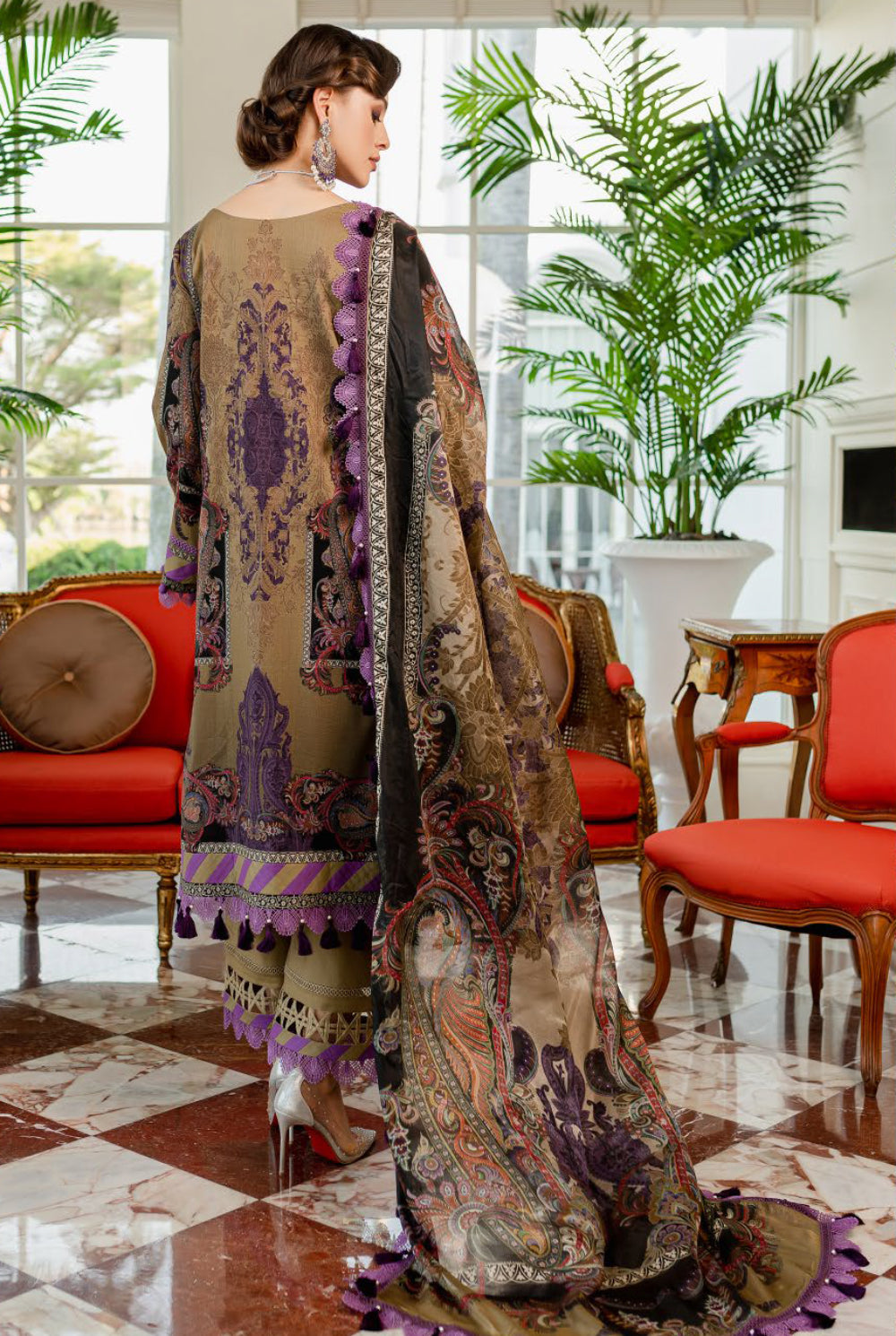 Jade By Queen's Court Embroidered Lawn Collection - Green Suit Set