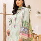 Adan's Libas Muzayyan Unstitched Lawn Collection 2023 – Pista Green Suit Set