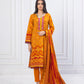 Erum Misha Printed Lawn Collection Orange Suit-Set